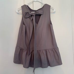 J. Crew Collection lilac blouse with bow